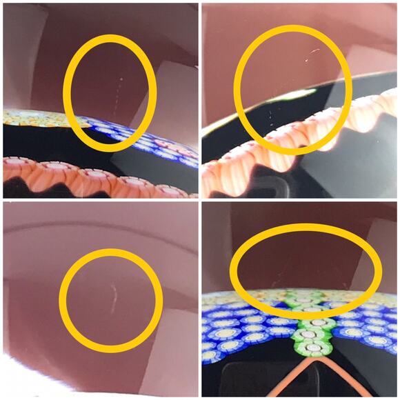 Perthshire 1989B Millefiori Butterfly Garland Faceted Vintage Insect Paperweight - Picture 13 of 15